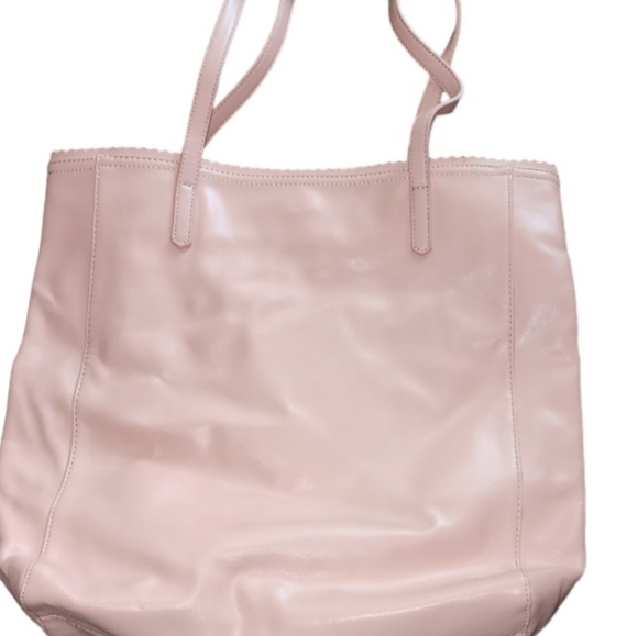 BCBGENERATION Pastel Pink Tote Bag Handbag Purse Barbiecore PU Straps Travel - Picture 2 of 6